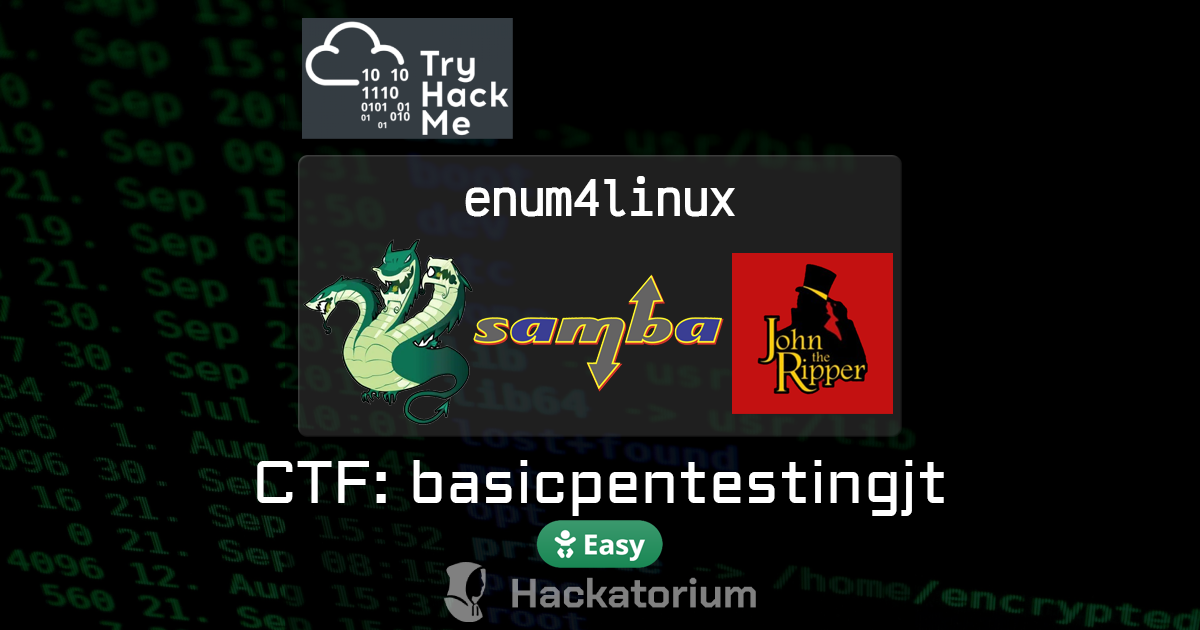 TryHackMe basicpentestingjt room